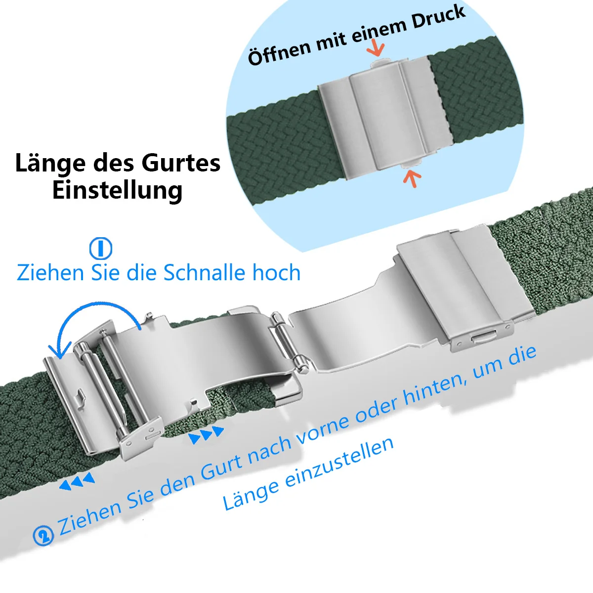 Hearkent Deutsche sprechende Uhr für Blinde/ältere Menschen, Sehbehinderte, Touch-Taste, Stimme, Herren-Digitaluhr, Atomuhr, Armbanduhr