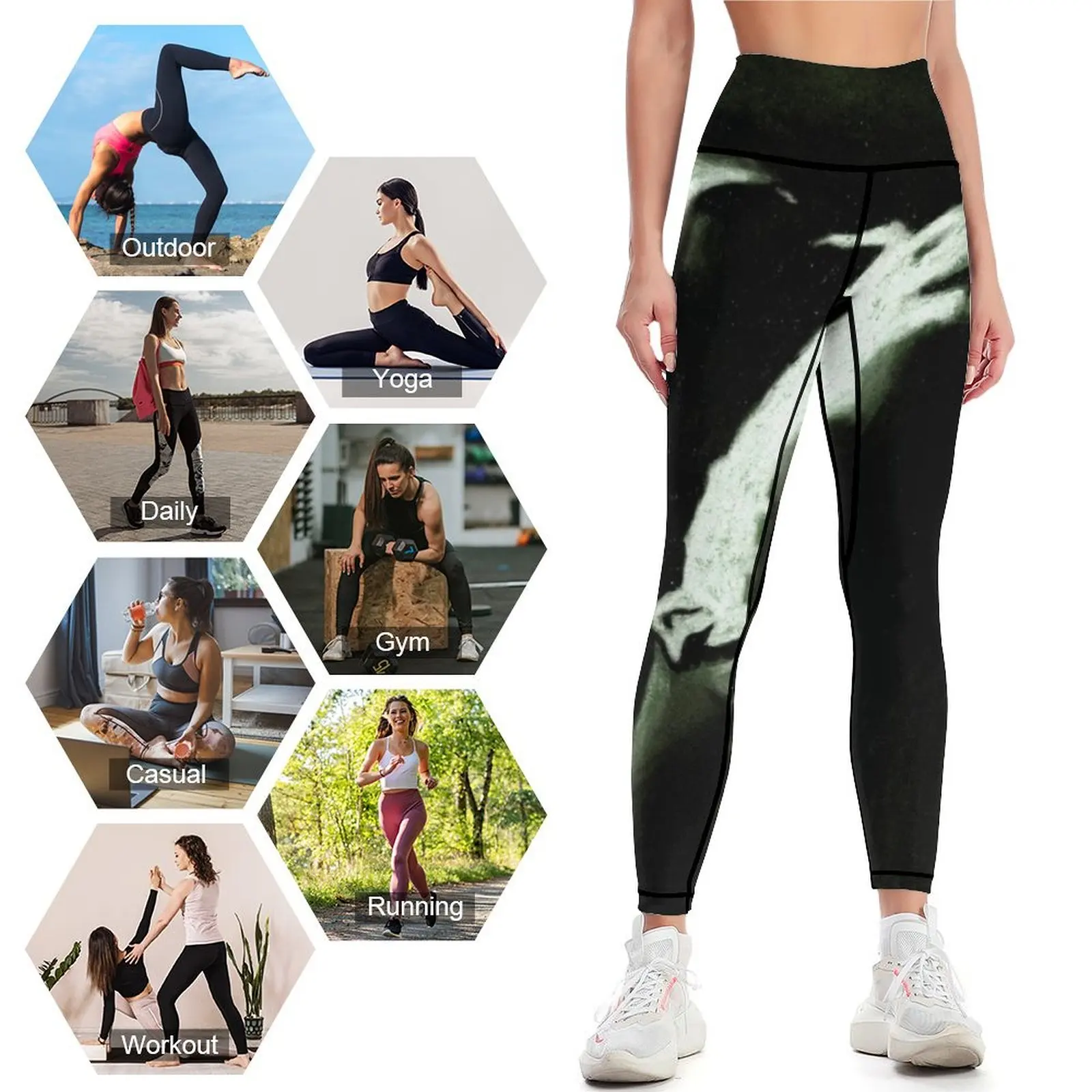 TQID-Leggings de cintura alta para mulheres, calças esportivas, tênis