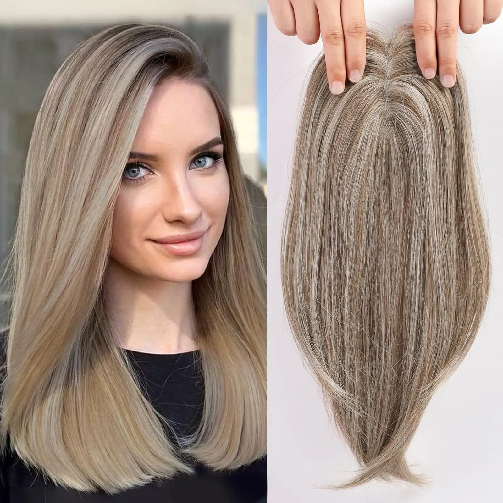 Remy Human Hair Women Topper – 12