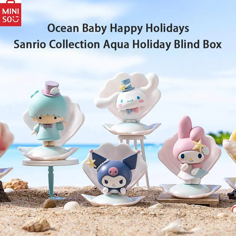 MINISO Sanrio Series Melody Cinnamon Dog Kurumi Pudding Dog Gemini Beyhive Holiday Blind Box Ornament Genuine in-stock vendita calda