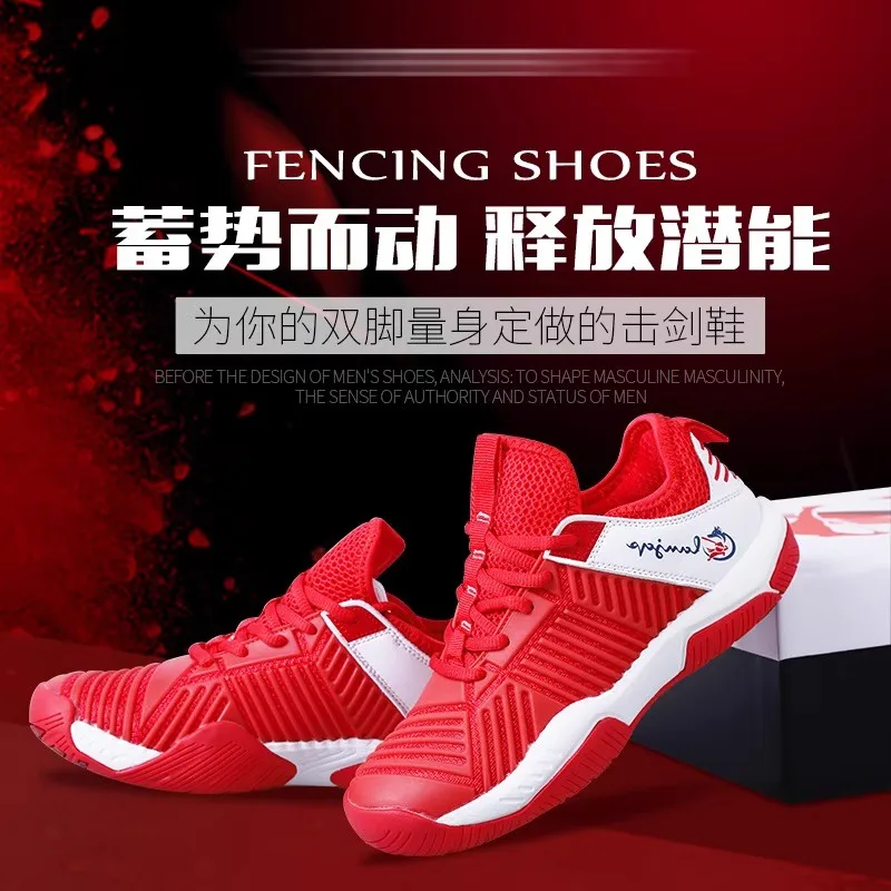Unisex professional indoor fencing shoes, comfortable high-quality sports shoes, men's and women's fitness training shoes