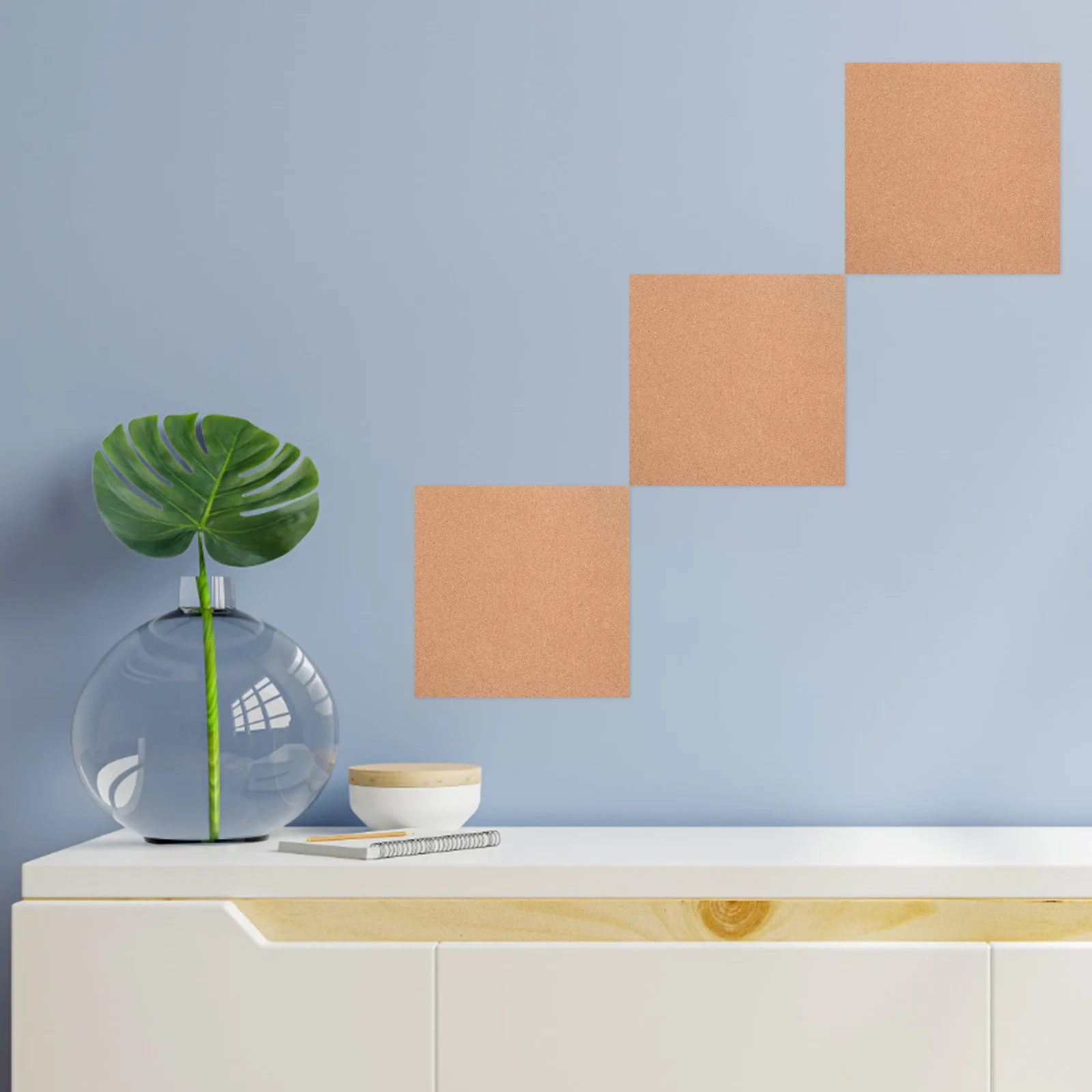 

8pcs Cork Board Square Blocks Diy Sturdy Lightweight Firm Anti-Slip Long-Lasting Office Notice Display Memo