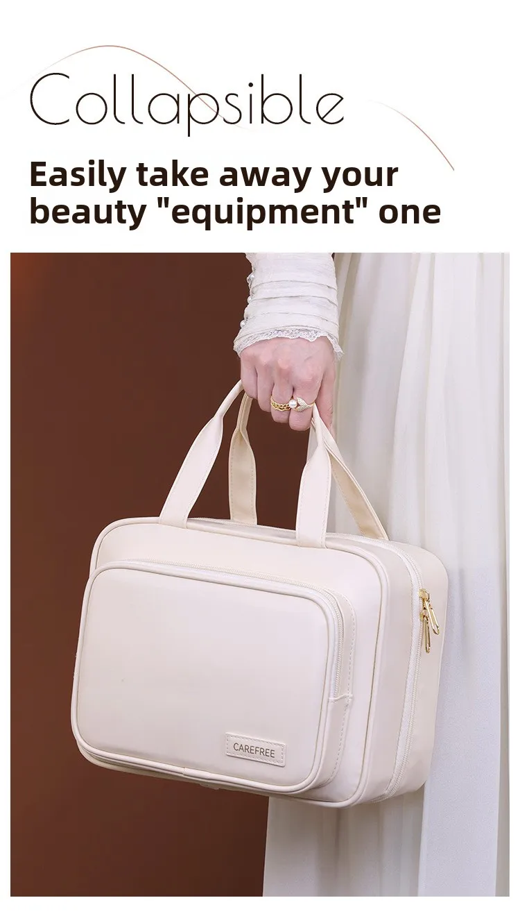Neue mehrschichtige hängende Kosmetiktasche mit großer Kapazität, wasserdicht, transparent, Make-up-Organizer für Reisen, tragbare Kulturtasche – Detail 3