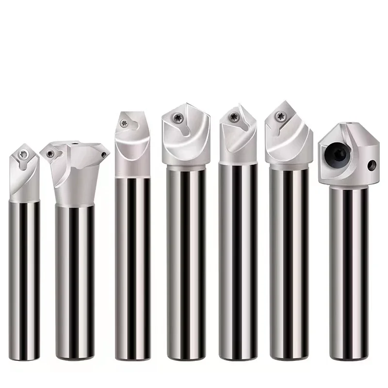 1Pc 45 Degrees/60 Degrees/90 Degrees/120 Degrees SSP SSK SSY SSH TP45 TCMT Chamfer End Milling Cutter,CNC Chamfering Tool