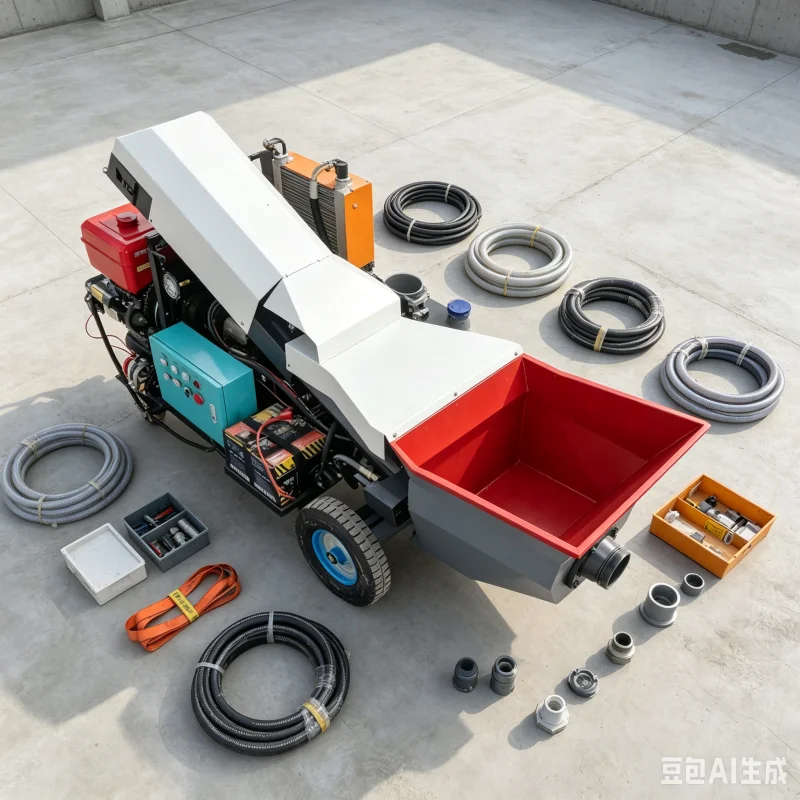 Residential Grouting Mini Diesel Concrete Pump Produced By Industrial Leading Source Factory For High Efficiency Pouring