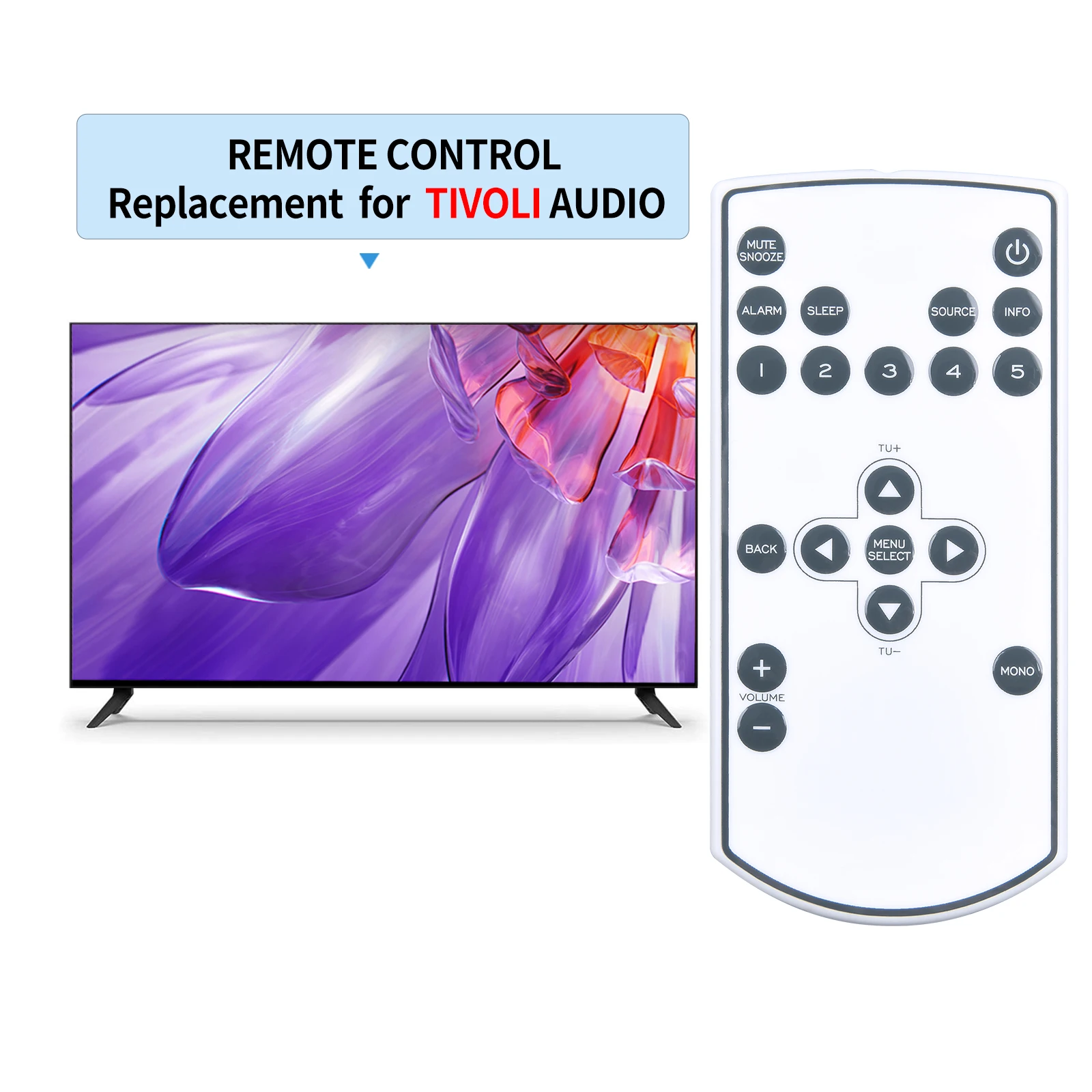 New For Tivoli Audio PAL+ PALPRWHT Remote Control