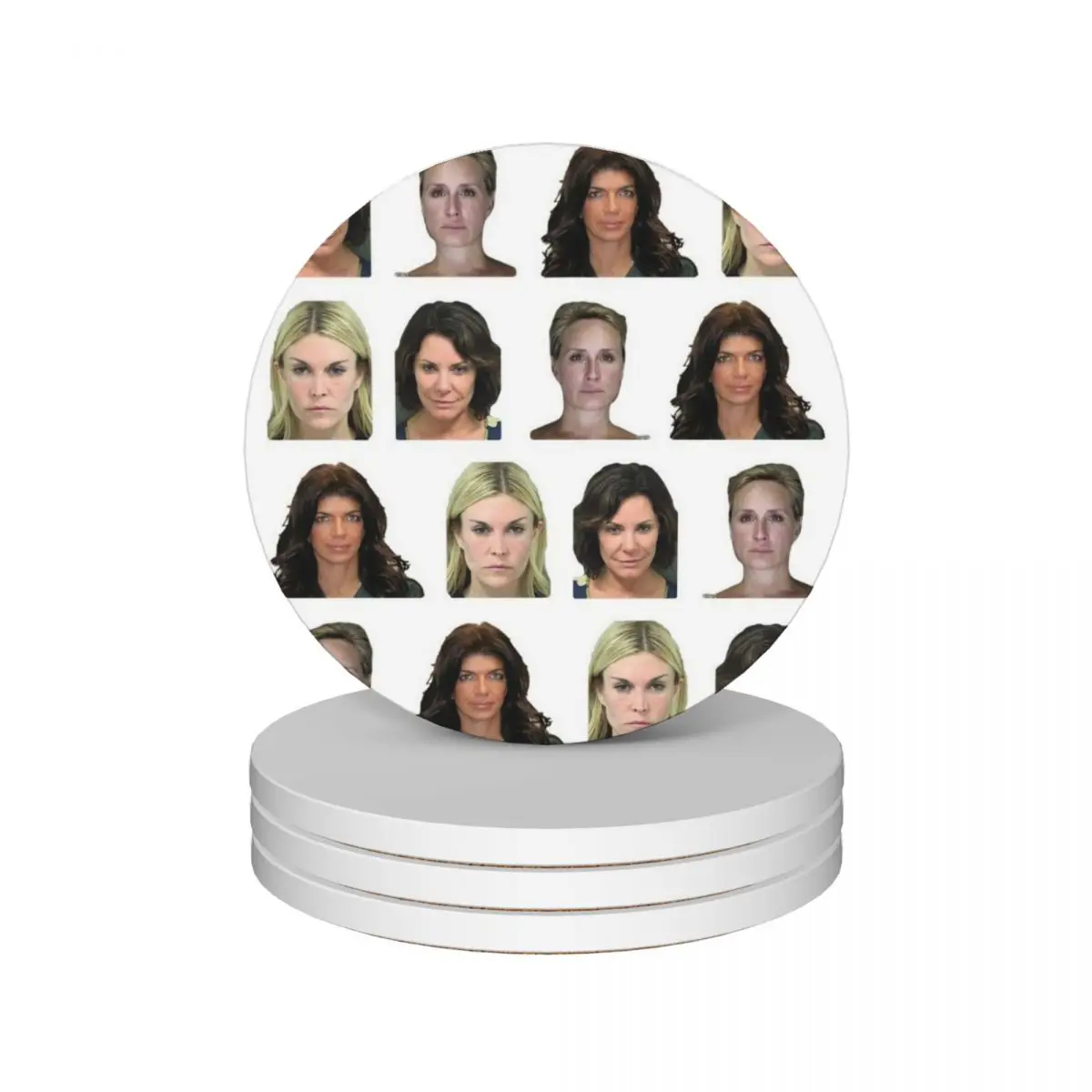 4 crooked housewives of Bravo - Mugshot Merch Ceramic Coasters (Set of 4) tea cup holders anti slip Coasters