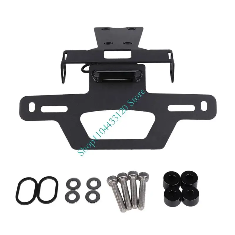 Motorcycle Rear License Plate Frame Support Made Of 2MM Thick Steel Plate Includes 35CM Wiring Harness Simple To Install