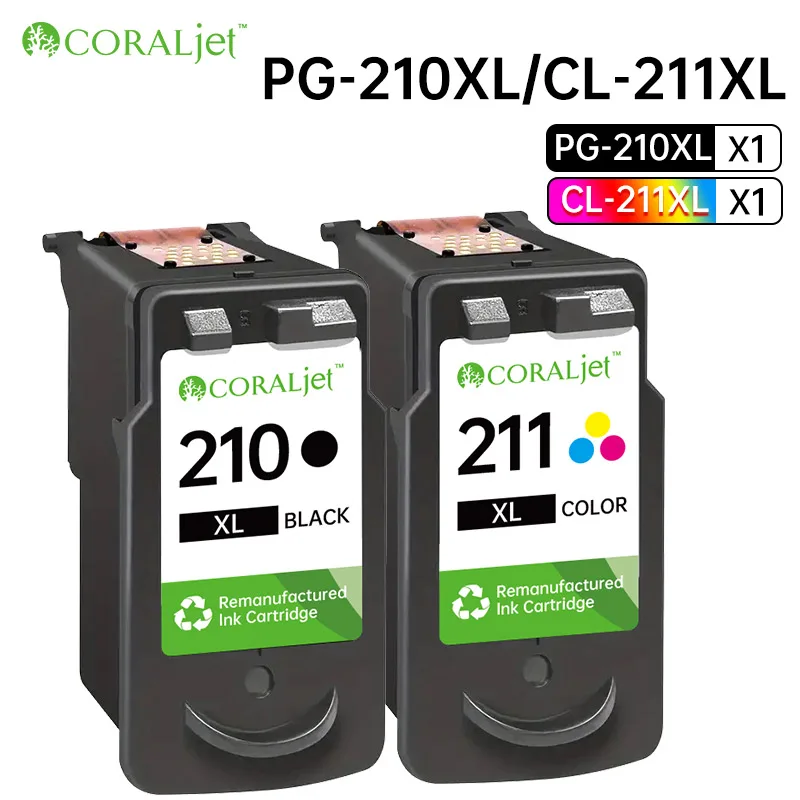 PG-210XL CL-211XL Ink Cartridge Compatible With Canon PIXMA MP230 MP240 MP250 MP260 MP270 MP490 MP495 MX320 MX350 IP2700 IP2702