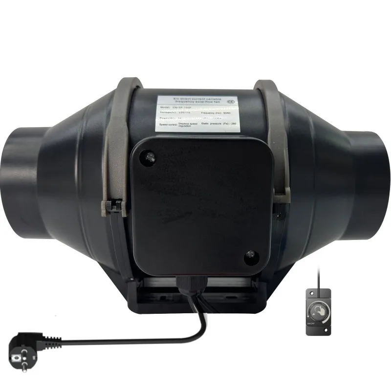 

6-Inch European knob control speed regulation EC silent motor, diagonal flow duct fan