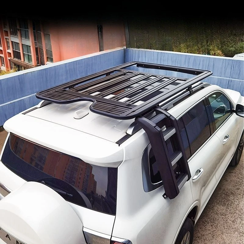 탱크 500 SUV 루프랙 크로스바 알루미늄 합금 루프 플랫폼 접이식 사다리 포함 오프로드 자동차 랙 선반 화물 적재대