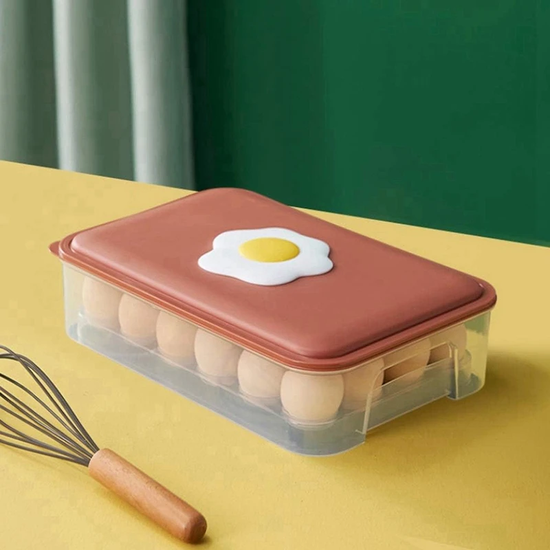 Egg Carton PP Refrigerator Fresh-Keeping Egg Storage Box Egg Carton Kitchen With Lid Duck Egg Anti-Drop Egg Grid