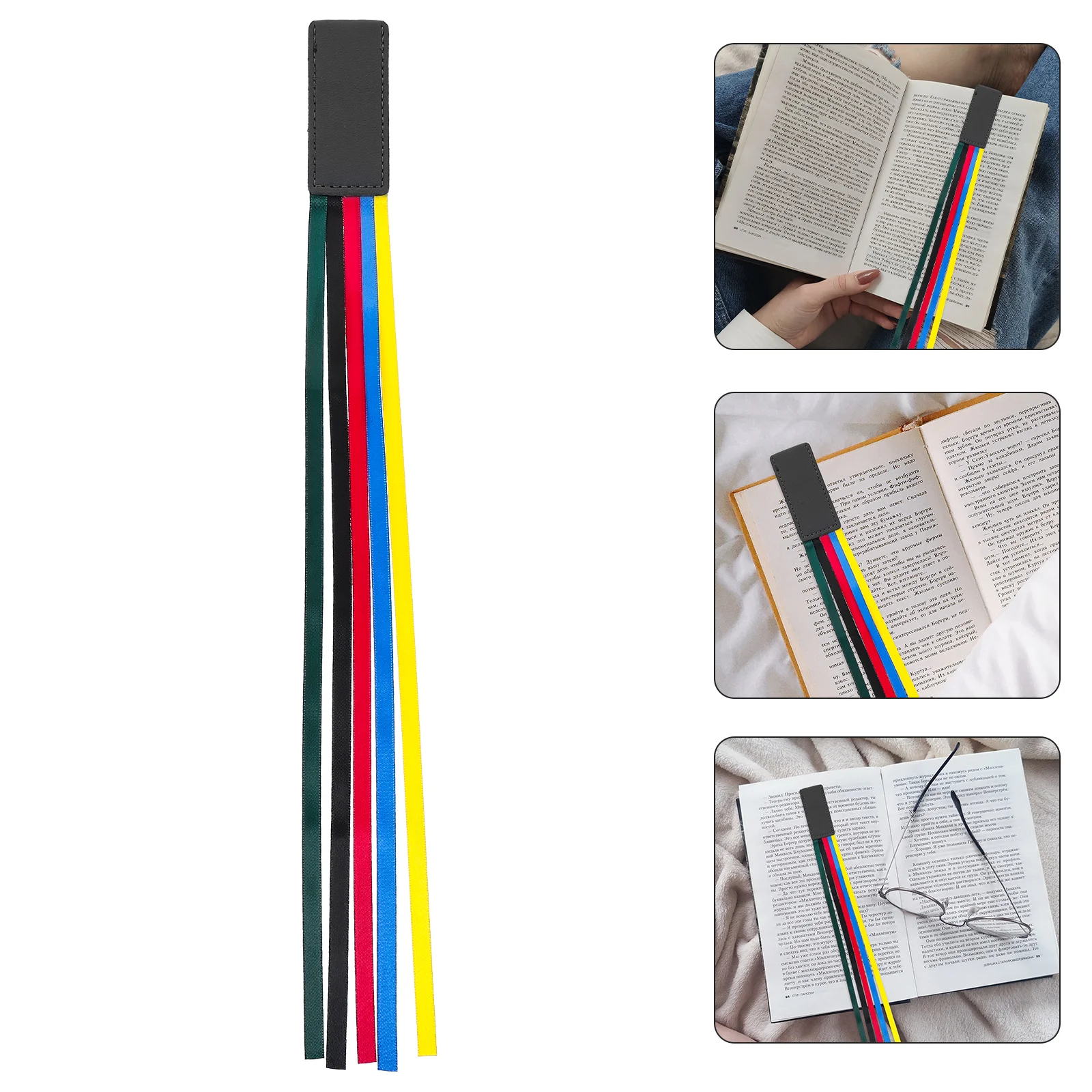 Reading Page Marker Five Colored Ribbon Bookmarks Bible Notebook Student