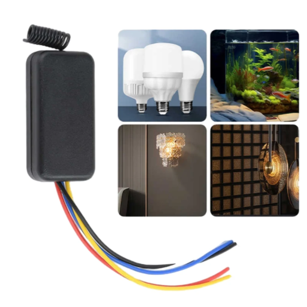 3 Modes ​Mini Relay Wireless Remote Control Switch DC3.7V-12V for LED Lamp 433Mhz Small Receiver with Box/White Transmitter