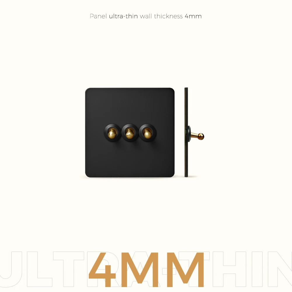 Avoir Retro Light Switch Gold Lever Wall Power Socket Black Panel Stainless Steel Dual Usb Type-c Port Outlet EU French Plugs panele ścienne przelacznik swiatla gniazdka elektryczne europejskie gniazdka i włączniki — zdjęcie 3