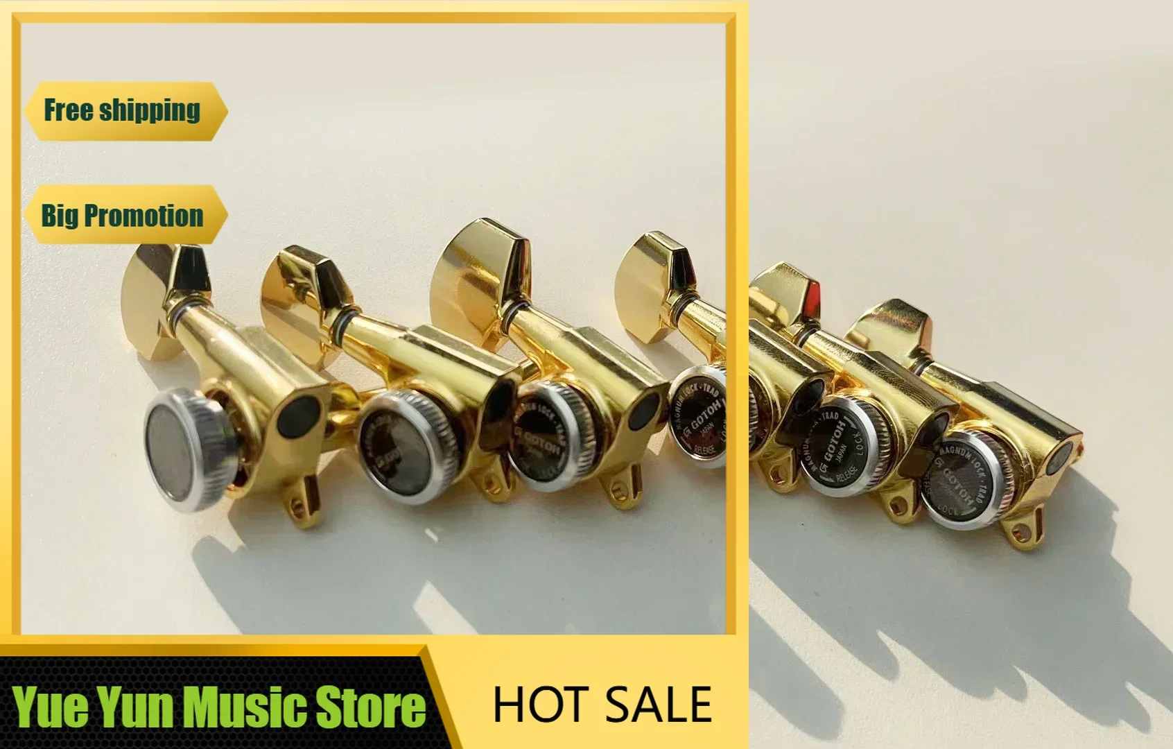 

Yue Yun Music Store--Discount Hot Sale--GOTOH Original Electric Guitar Locking Machine Heads Tuners Gold SG381-07-MGT- No Box