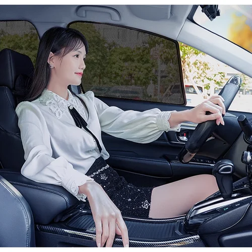 Imagen 2 del producto Para Peugeot 3008 P84 2016 ~ 2024 2017 2018 2019 2020 2021 2022 2023 parasol de privacidad de malla magnética para coche ventana lateral accesorios de protección solar UV