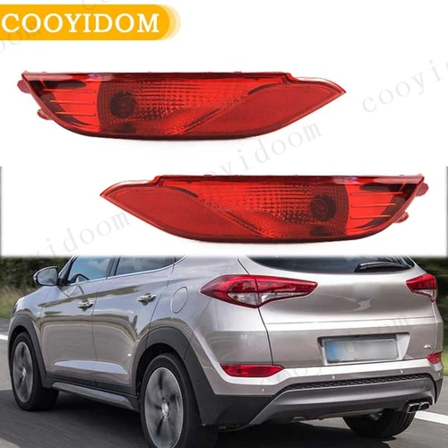 Reflector de parachoques trasero para Hyundai Tucson TL 2015 2016 2017 2018, luz de freno, luz trasera, lámpara de advertencia antiniebla, lente, accesorios para coche