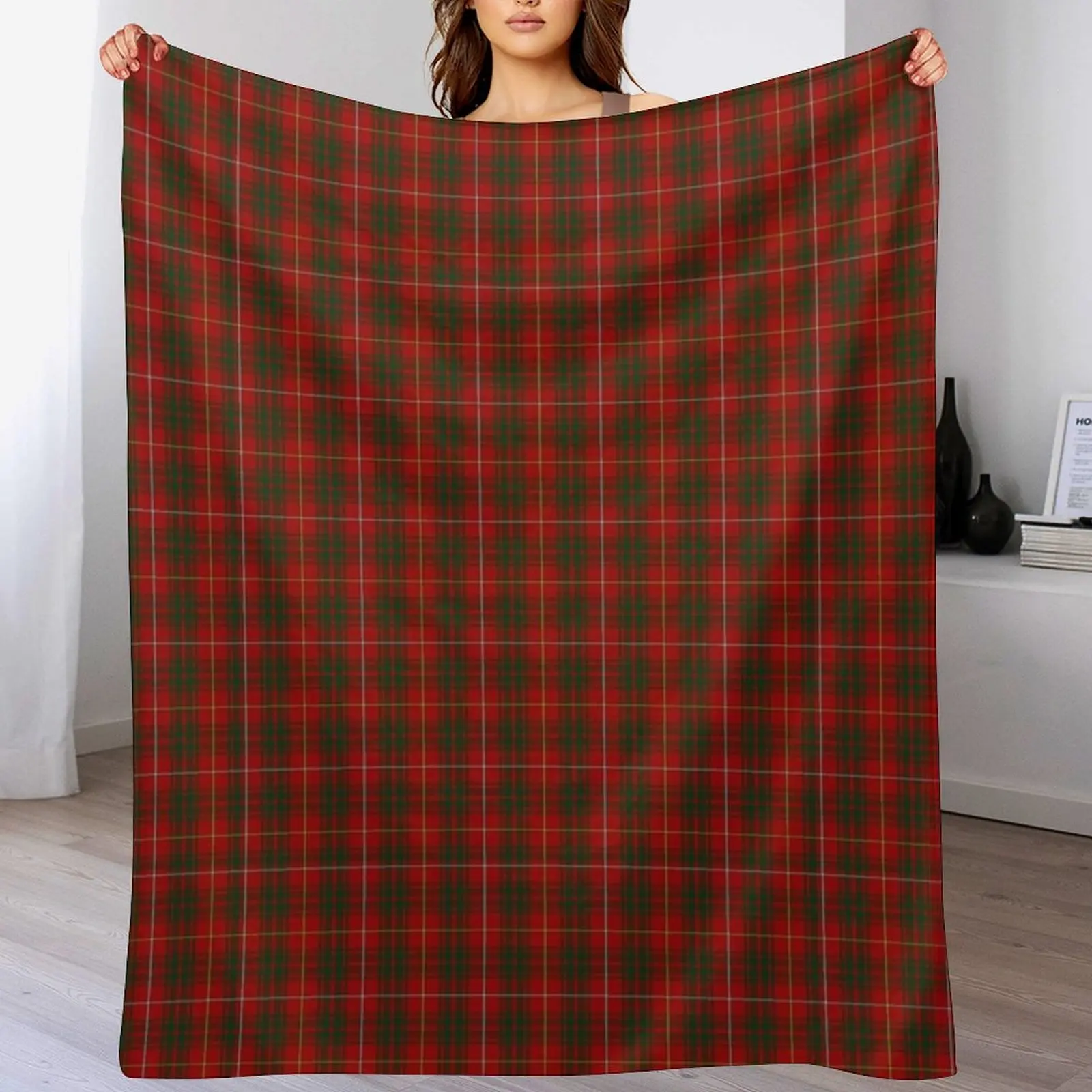 Bruce Clan Tartan Throw Blanket wednesday christmas gifts Blankets