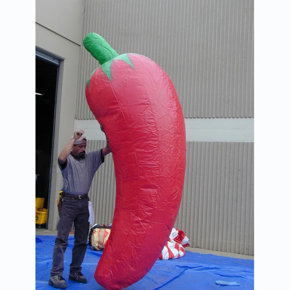 4m Event Advertising Inflatable Vegetables Customized Exhibition Giant Inflatable Chili For Promotional