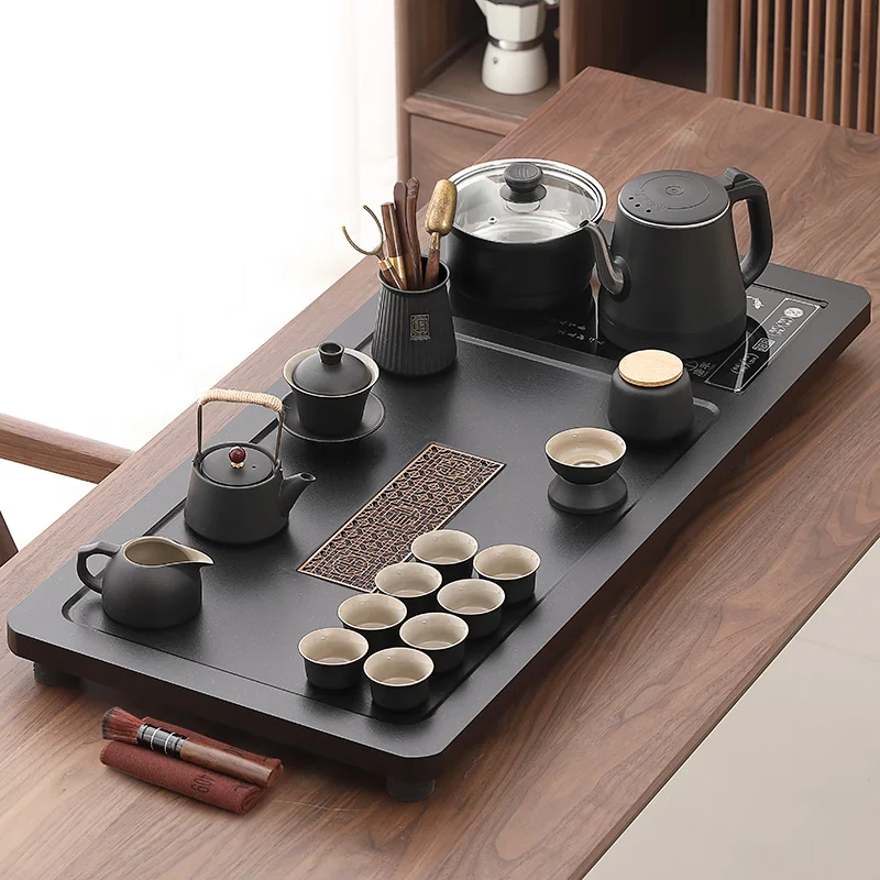 

Tea set home automatic kettle integrated tea tray set