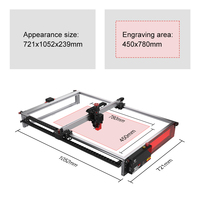 TWOTREES TS2 Laser Engraving Size 780x450mm Extension Kit Laser Engraving Machine Upgrade Kit DIY Extension Kit Aluminum Frame