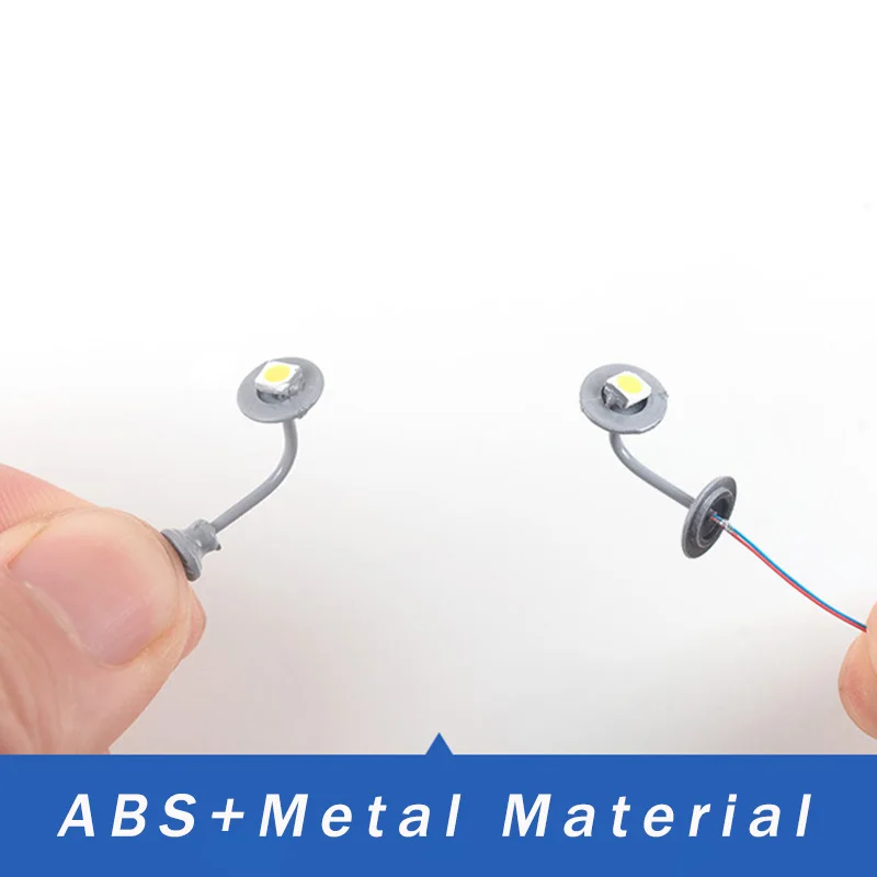 Miniatur HO Maßstab 1:87 Wandleuchte/LED-Licht Modellbausätze ABS + Metall Beleuchtungsmaterialien Diorama Zubehör 5 Teile/los