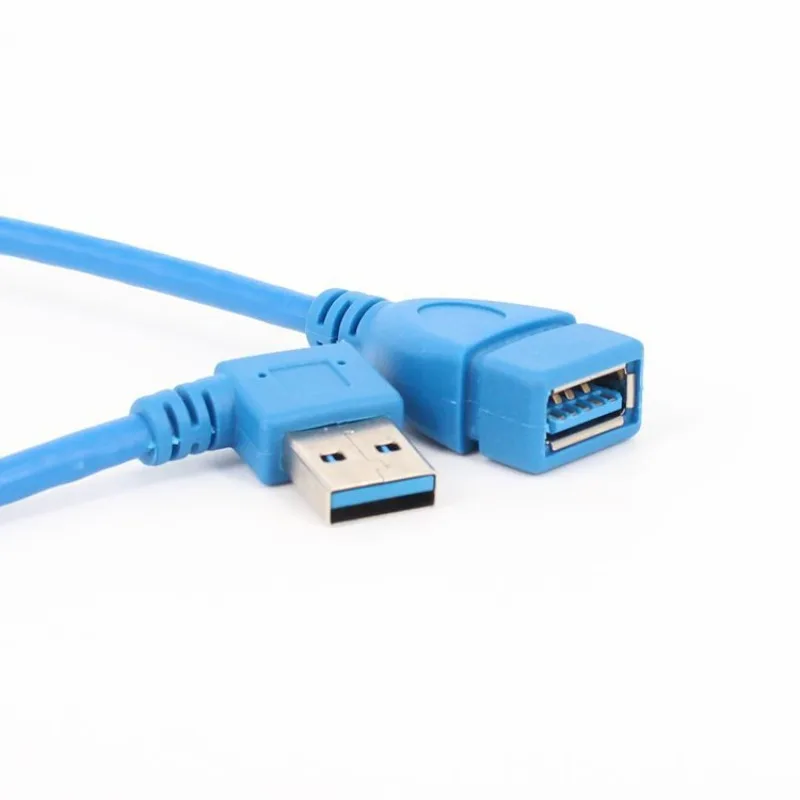 Cable USB macho a hembra USB3.0 90 grados hasta Dpwn ángulo izquierdo derecho macho a hembra Cable de extensión adaptador