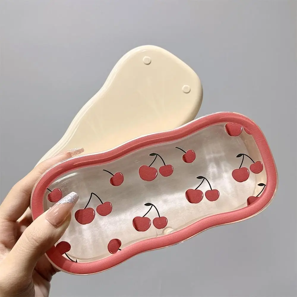 

Fashion Pink Bow Glasses Case Hard Shell Cherry Eyeglass Case Protective Cute Eyewear Holder for Sunglasses Reading Glasses