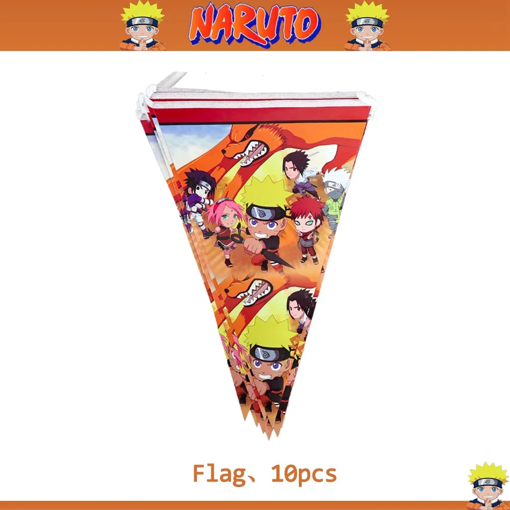 Anime Narutos Cartoon Cutlery Party Decoration Tablecloth Cup And Plate Party Ninja Balloon Accessories Children's DIY Toy Gifts