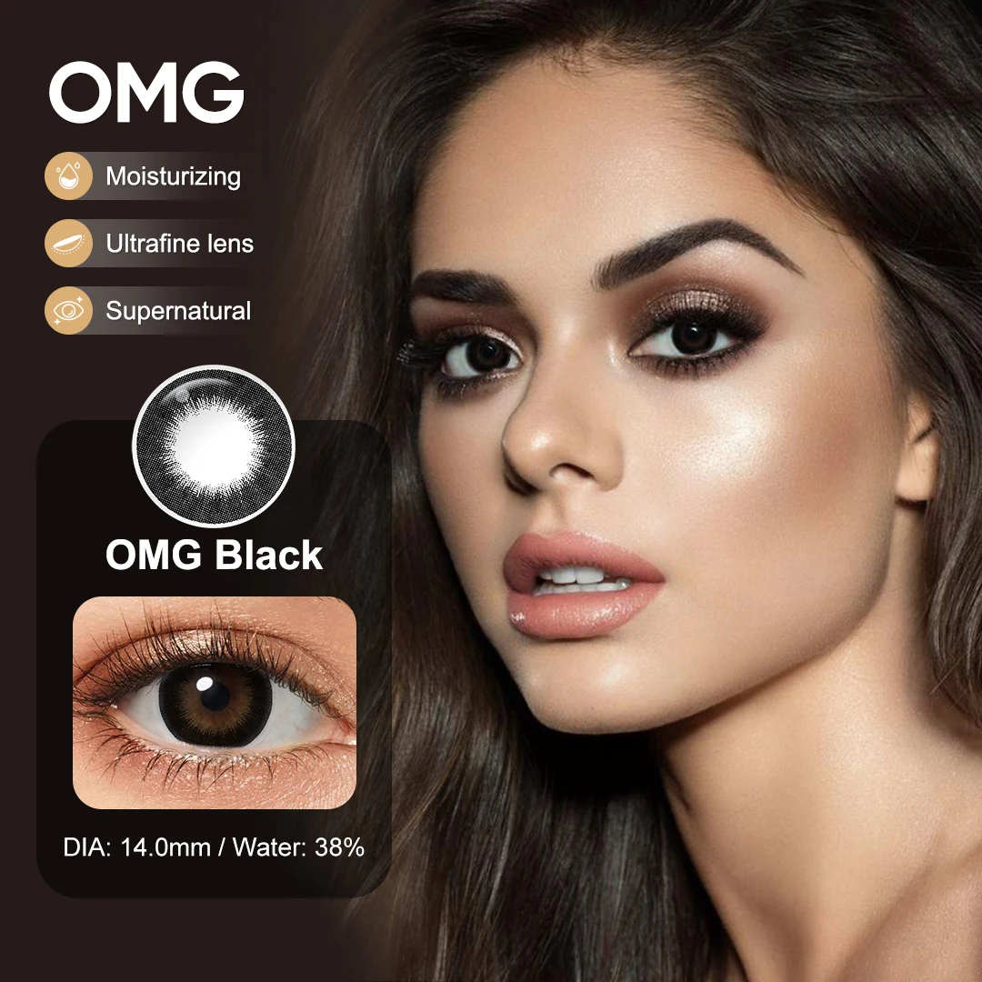 16mm Large Diameter Color Contact Lenses Big Eyes Black Contacts For Eyes Brown Lenses 1 Pair Cosmetic Contact Lenses Eye Lens