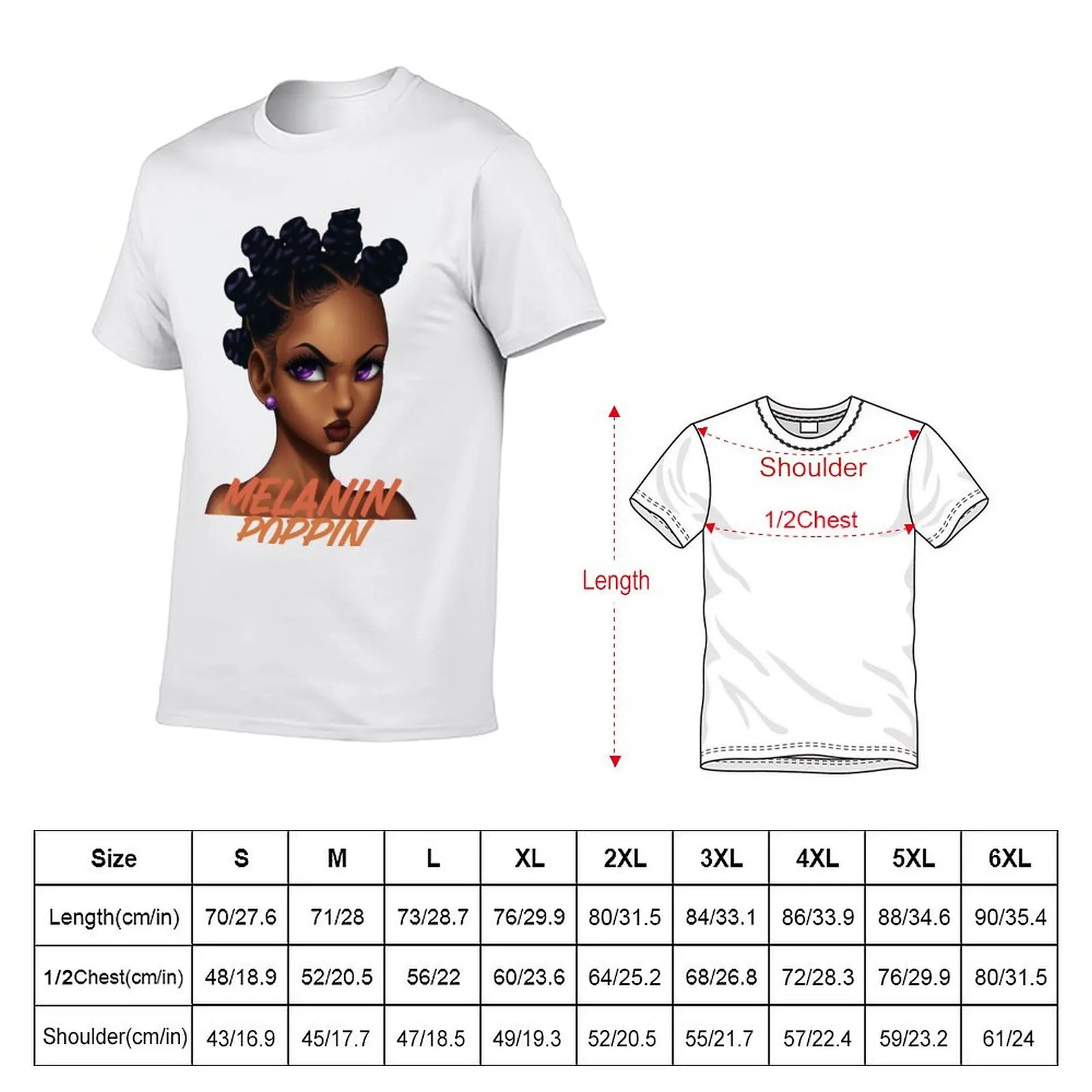 melanin poppin-strong black melanin queen T-Shirt t shirt man plain printed t shirts for man T-Shirt