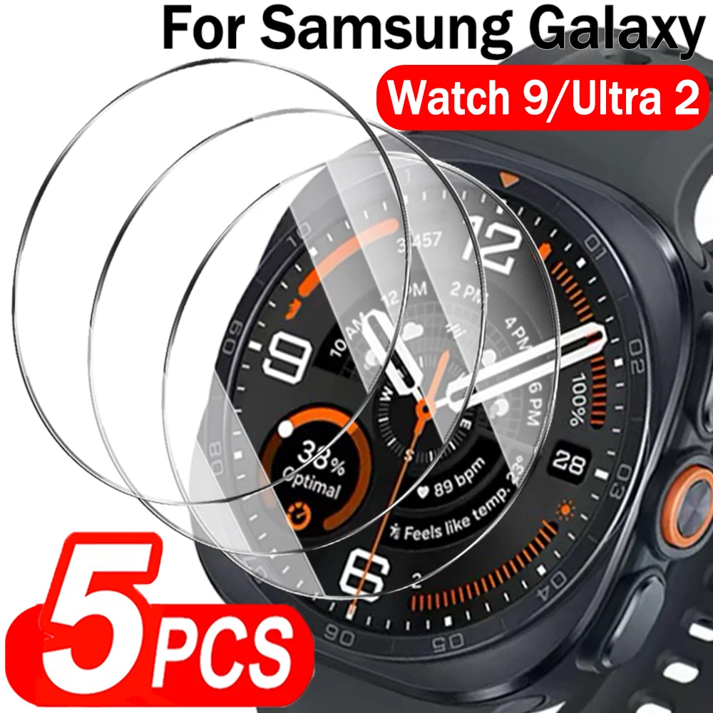 1-5Pcs Tempered Glass for Samsung Galaxy Watch 9 40mm 44mm Ultra 2 Explosion-proof Screen Protector Anti-scratch Protective Film