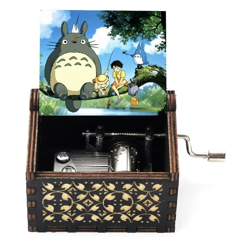 Classic Japanese Anime Wooden Music Box 18 Note Hand-operated/Automatic Movement Kids Friends Birthday Gift Fans Souvenir