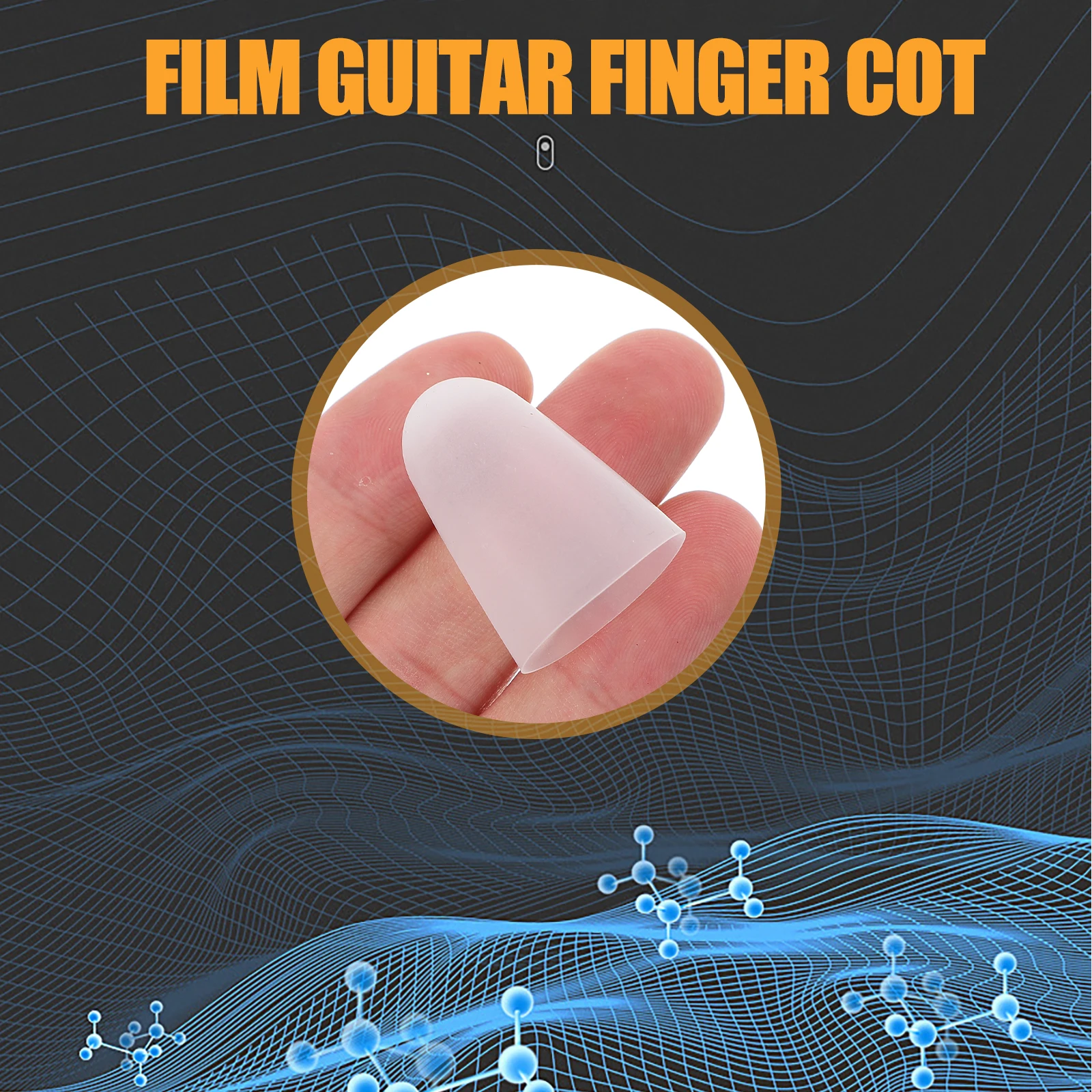 

4 Pcs Guitar Finger Caps Silicone Covers Light Elastic Thickened Pain Relief Strong Tensile for Beginners