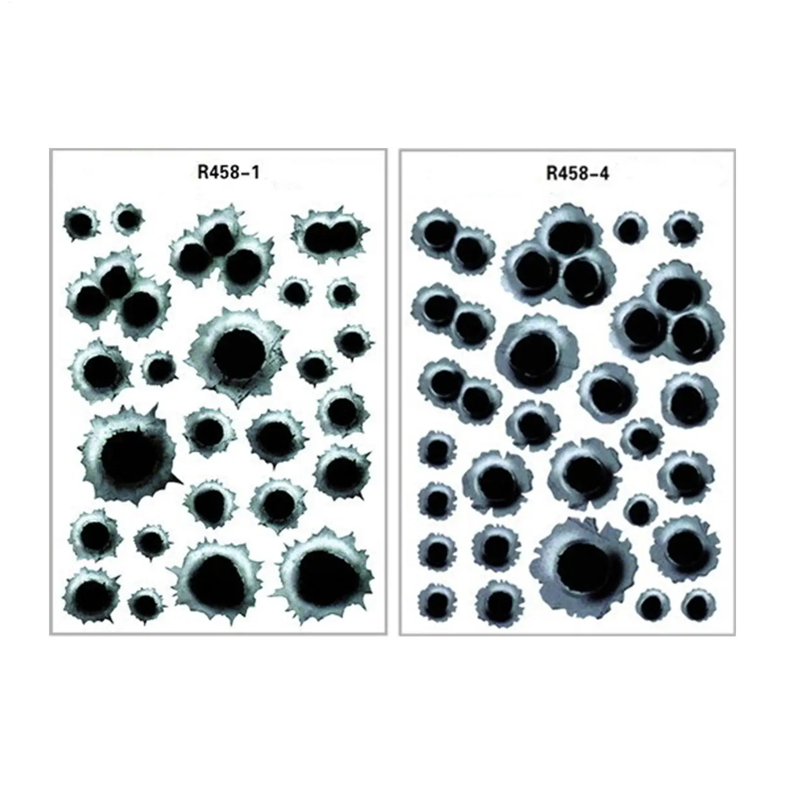Bullet Hole Stickers Waterproof Realistic Strong Adhesive Fake Bullet Hole Decals, Car Dent Cover Stickers For Door Motorcycle