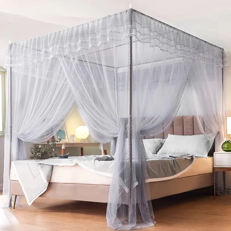 Mosquito net household 2025 new bedroom premium floor type 1.8 meters large bed installation-free bracket