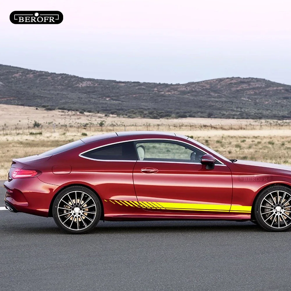 ملصق باب تنورة جانبية للسيارة لسيارة Mercedes Benz A B C E G S R X V CLA CLk CLS SLK SLC EQC GLA GLC GLE GLS GLK VITO AMG GT