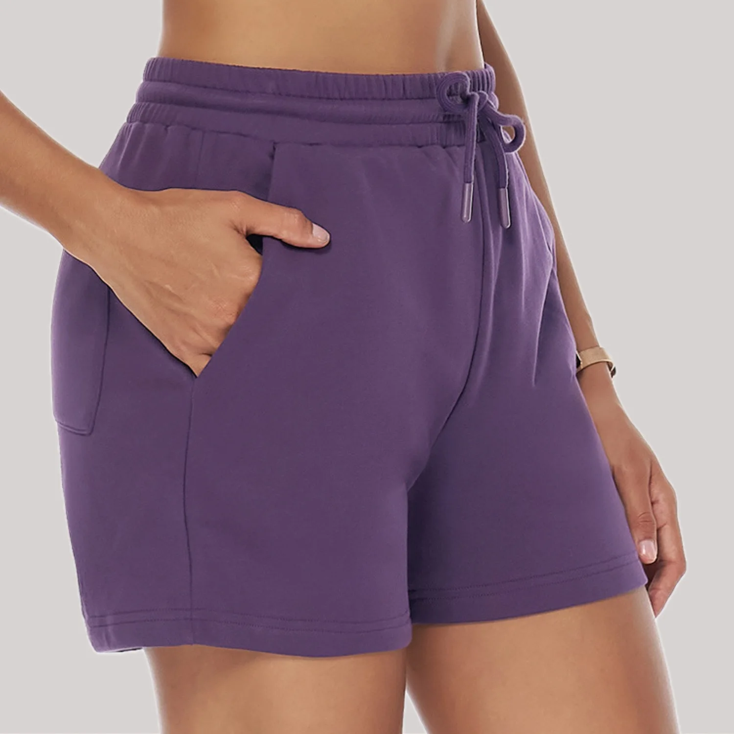 

Спортивные короткие спортивные штаны для женщин с высокой талией, свободные осенние и зимние спортивные штаны с карманами, женские штаны для велоспорта, бега, пилатеса, йоги