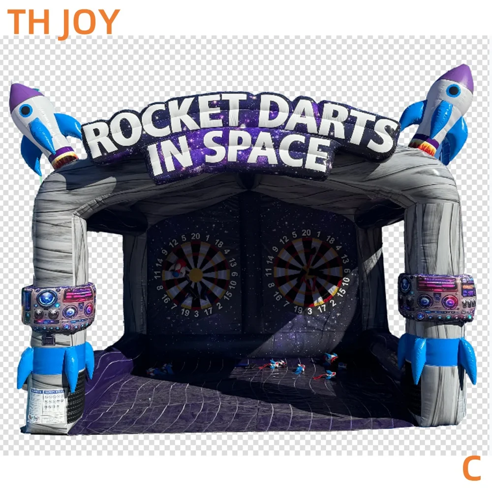 fast air shipping to door, 2025 new inflatable throwing dart game carnival sports game for kids n adults, space theme dart games