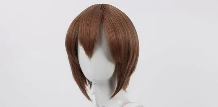 Pelucas de Cosplay My Deer Friend Nokotan Noko Shikanoko, pelo sintético marrón de 35cm