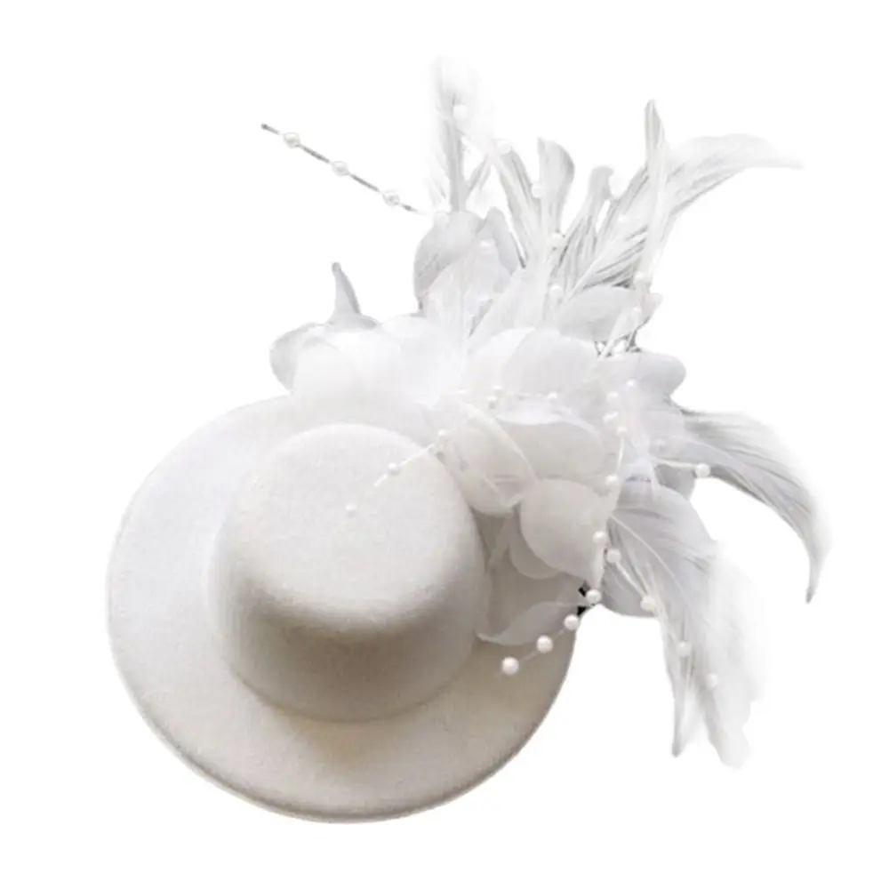 Fashion 13cm Fascinators Hats Feathers Hair Accessories Cocktail Hats Makeup Prom Flower Pillbox Hat Party