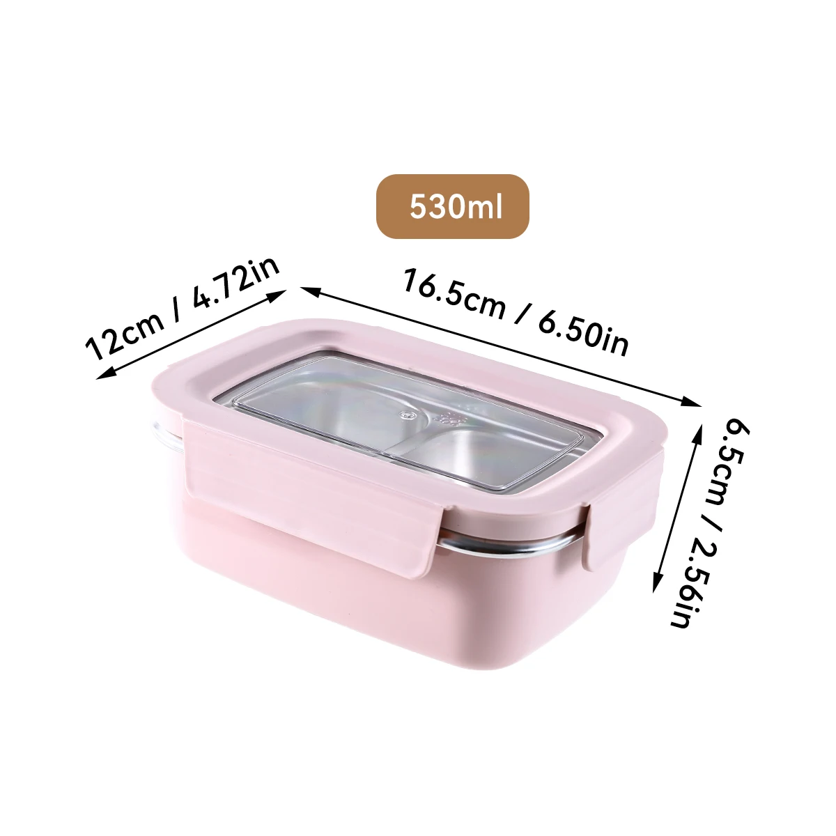 WORTHBUY 304 roestvrij staal verdeelde Bento lunchbox met afneembaar deksel Student draagbare grote capaciteit verzegelde lunchcontainer