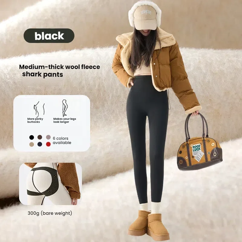 Women's Thermal Yoga Pants Fleece Lined Tummy Control High Waist Winter Leggings Warm Wool Blend Squash Bottoms Leggings Tights
