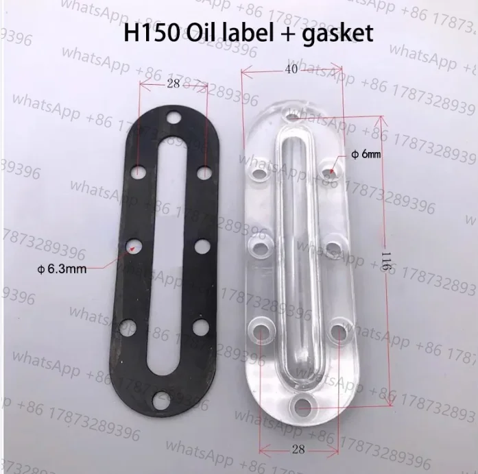 Oil level gauge for oil sight glass of screw air compressor Spool pump vacuum pump oil label h150 Elliptical  indicator gauge