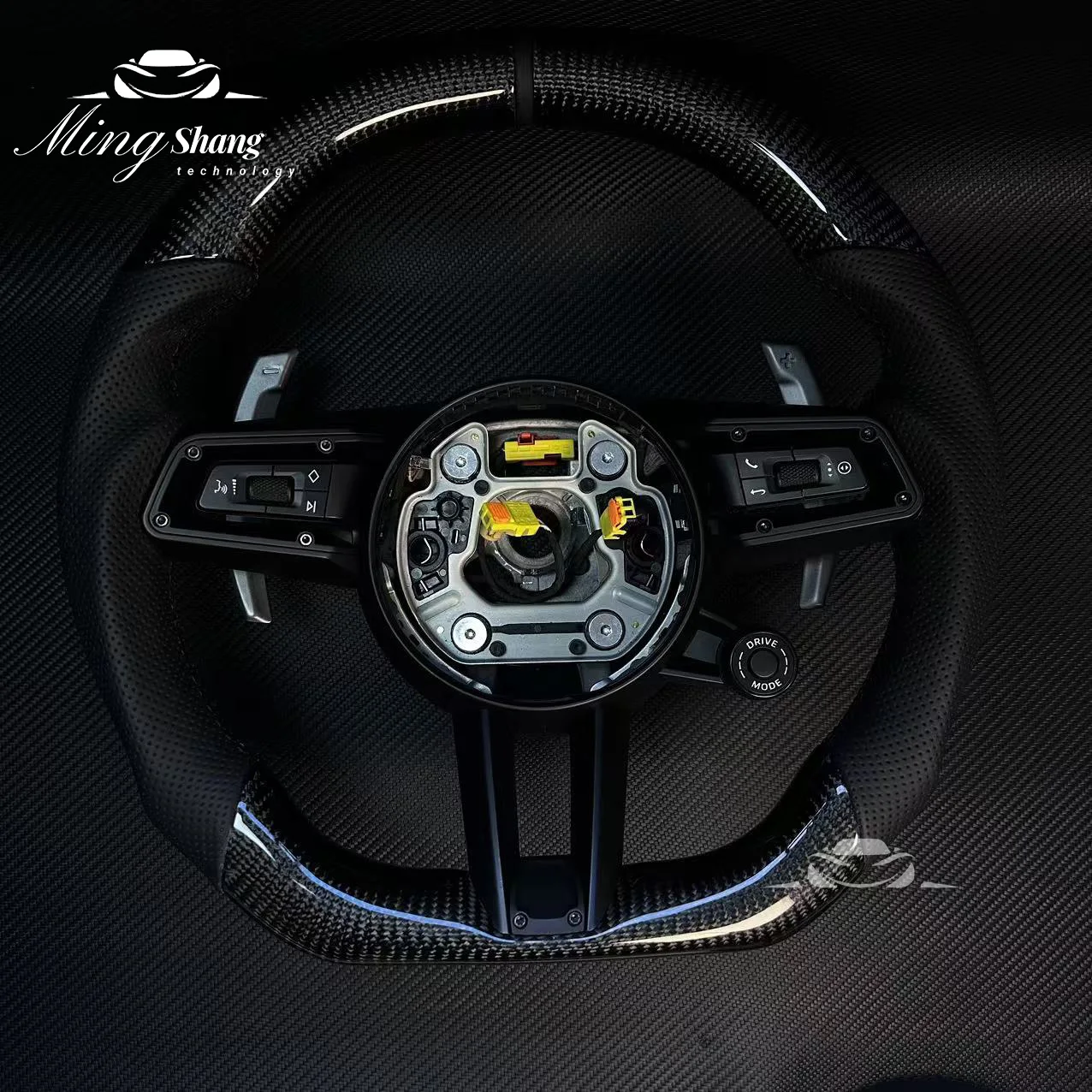 Black label carbon fiber Sports steering wheel assembly for Porsche's new 911 718 Paramela Taycan Tayenne Macan Cayman Cayenne