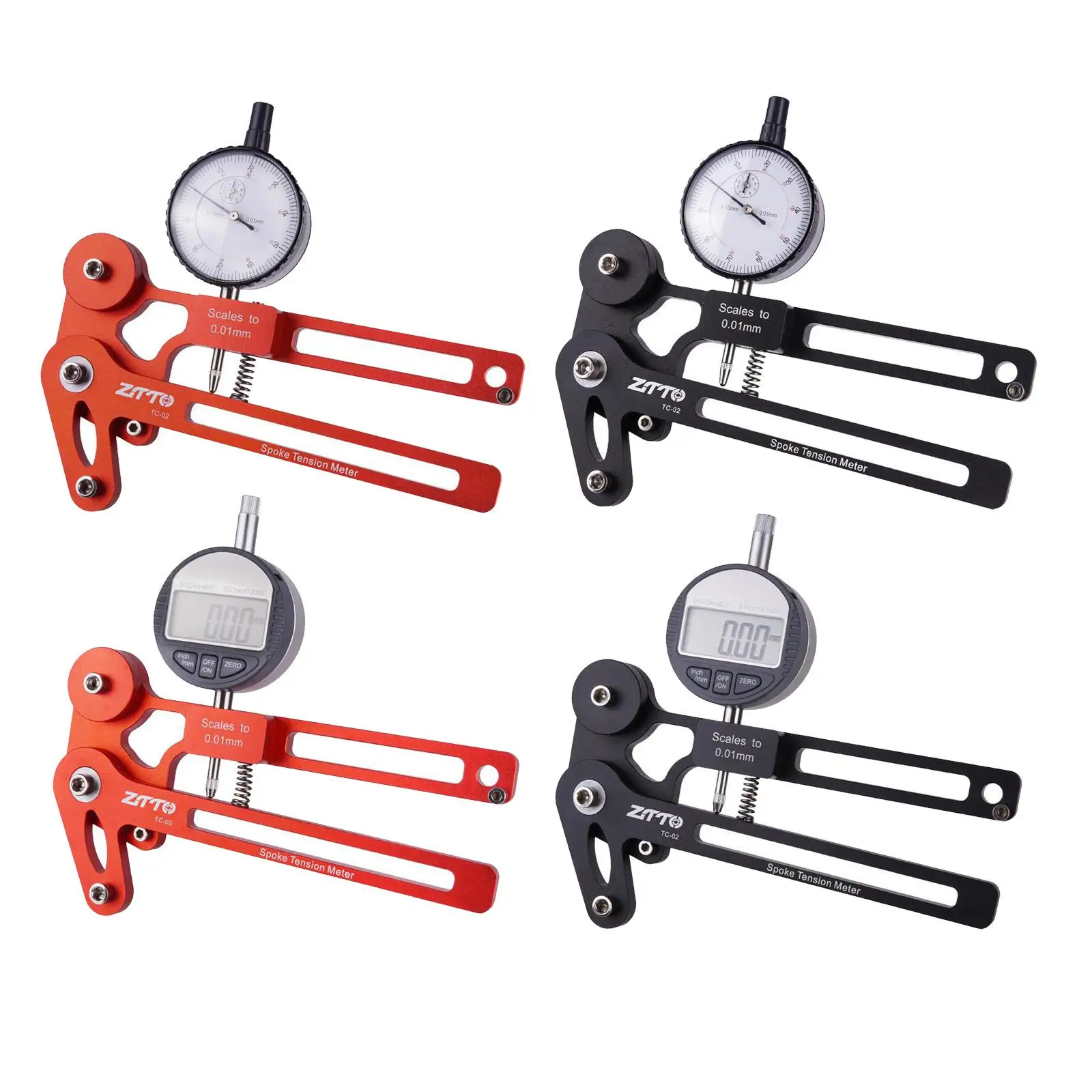 Bike Maintenance Tools Spoke Tension Meter Precision Aluminum Alloy Tensiometer for Wheel Building and Service