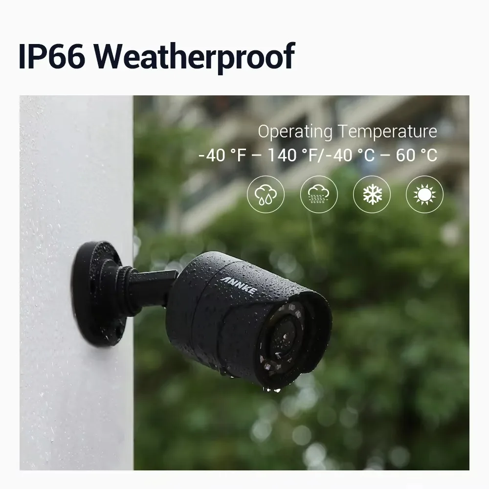 ANNKE 4CH 5MP DVR نظام الكاميرا الأمنية 4 قطعة 1080p HD في الهواء الطلق TVI CCTV كاميرا مراقبة #6