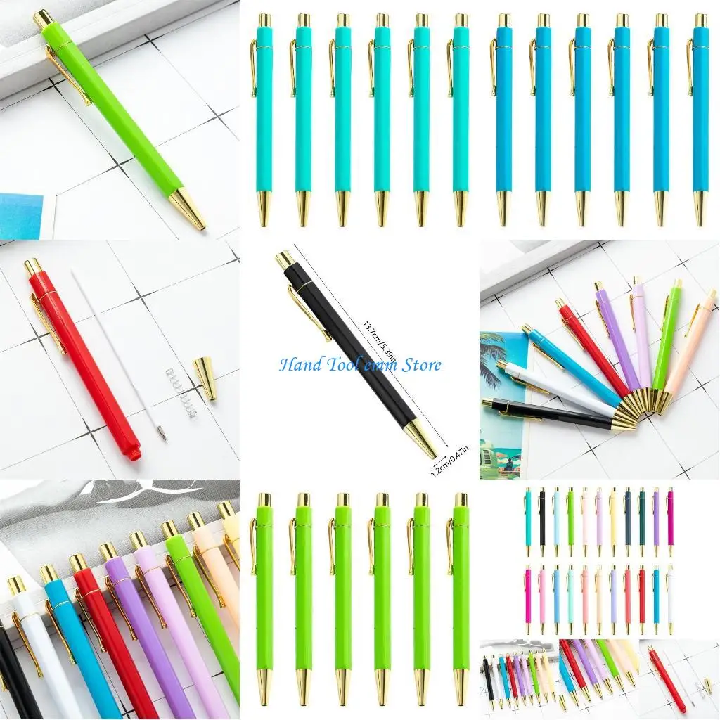 

H37F 6x/Set Retractable Ballpoint Pen Oil Pen Smooth Writing Pen School Supplies