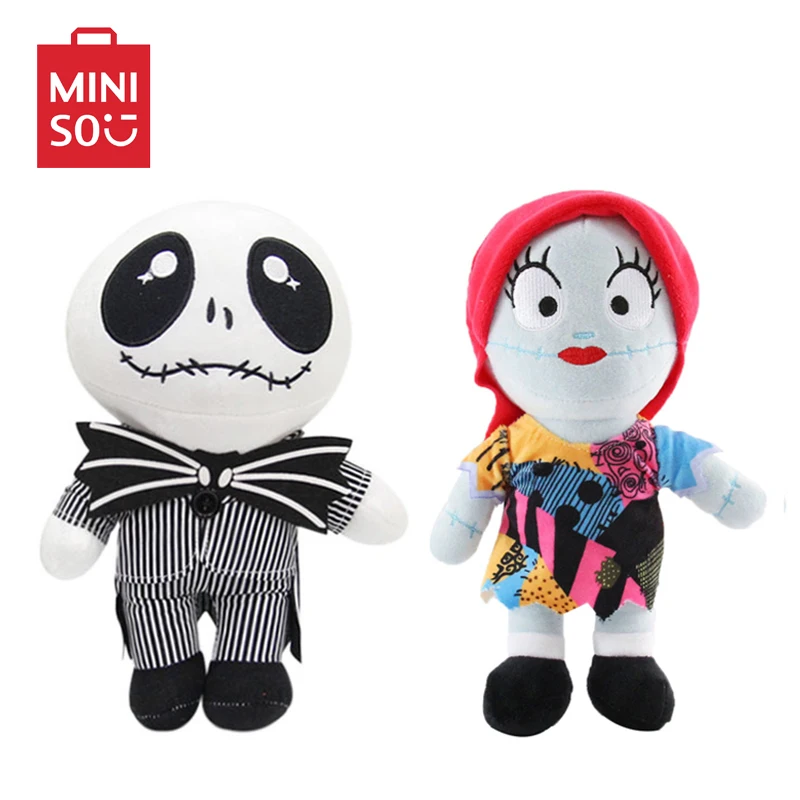 

Nightmare Before Christmas Soft Plush Stuffed Toys Jack Skellington Sally Dolls Anime Figures Accessorise for Children Toy Gifts